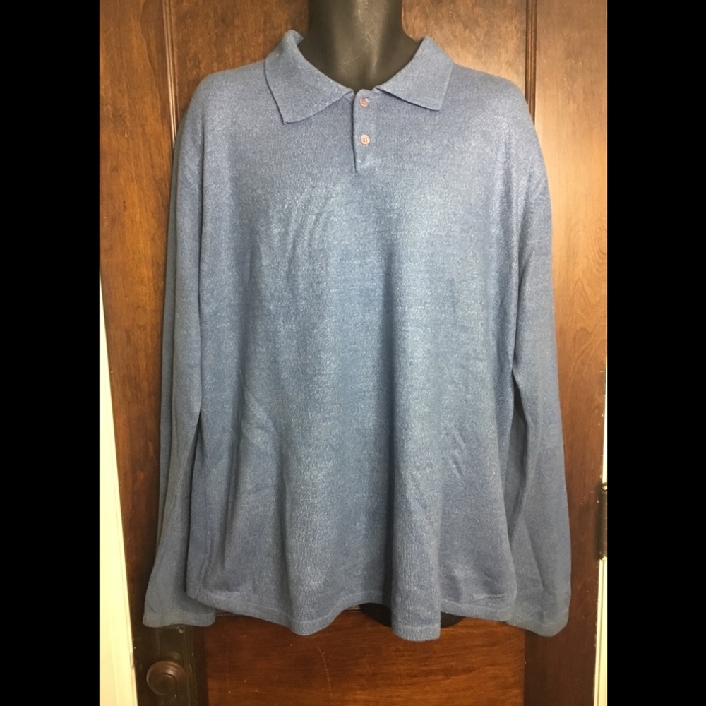 Alex Stevens men’s Sz Xl Blue Polo Style Sweater